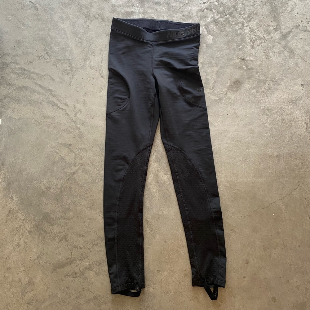 Nike Pro Hyperwarm Black Running Tights Size Small